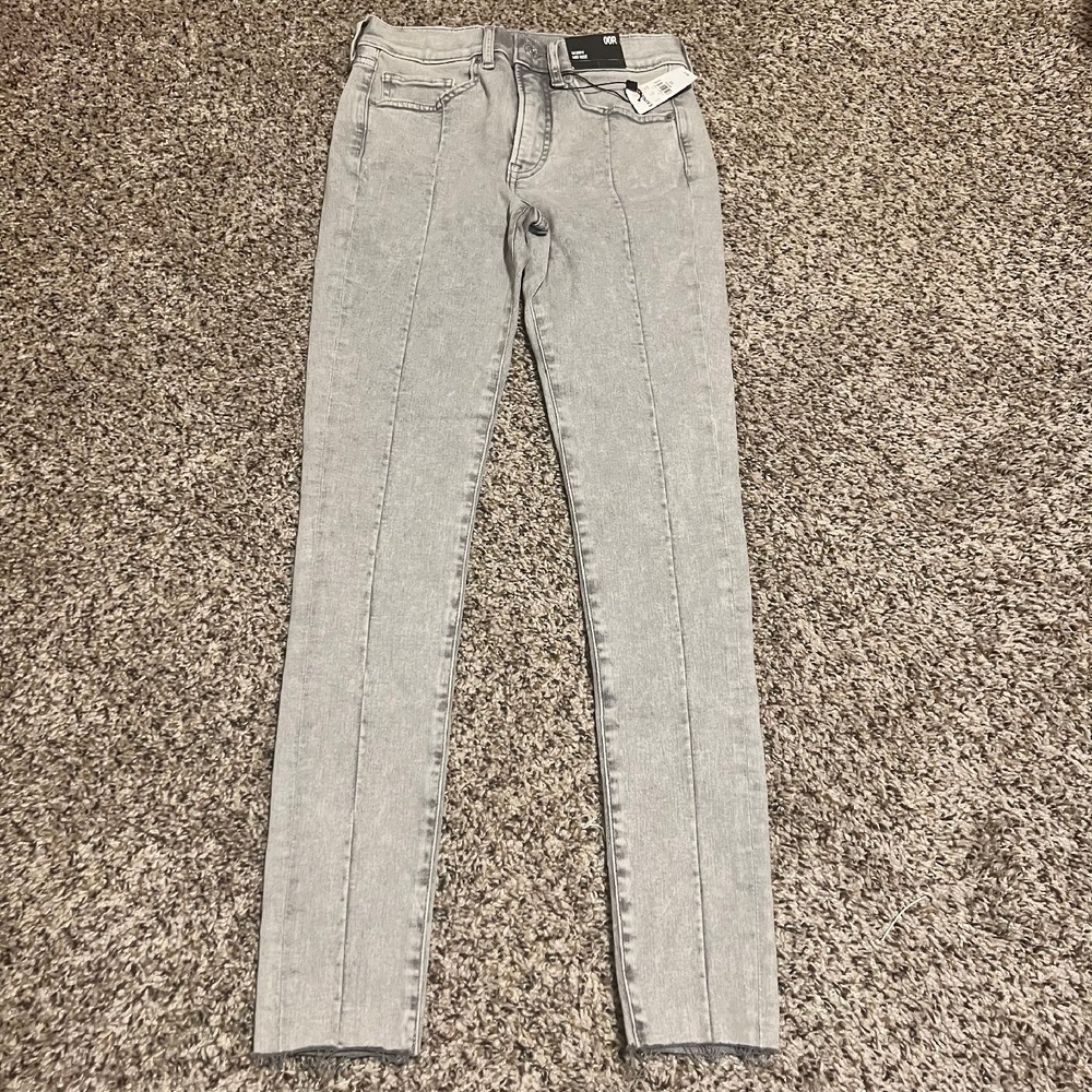 Express Mid Rise Skinny Jeans Gray Wash‎ Denim Womens Size 00R